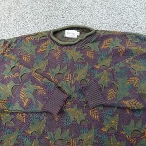 VTG Cosby Sweater Mens M Roll Neck Fall Pullover Crewneck Sweatshirt 90s Y2K USA